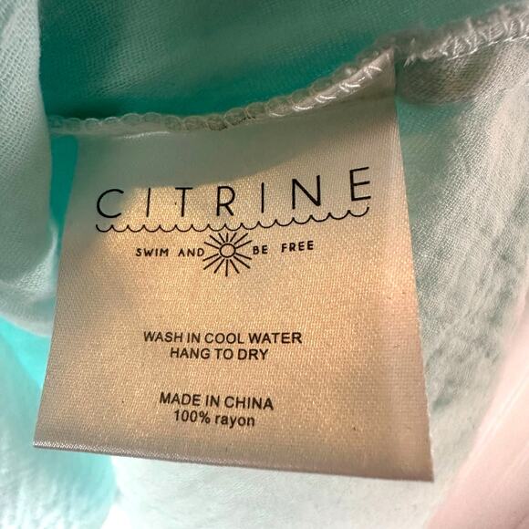 Citrine Della Dress Mint Green/Blue Gauze - Picture 6 of 8